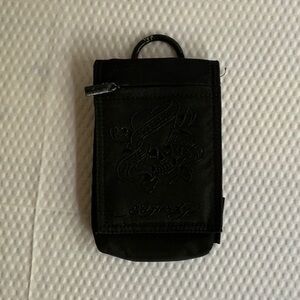 Ed Hardy Black Skull Pouch
